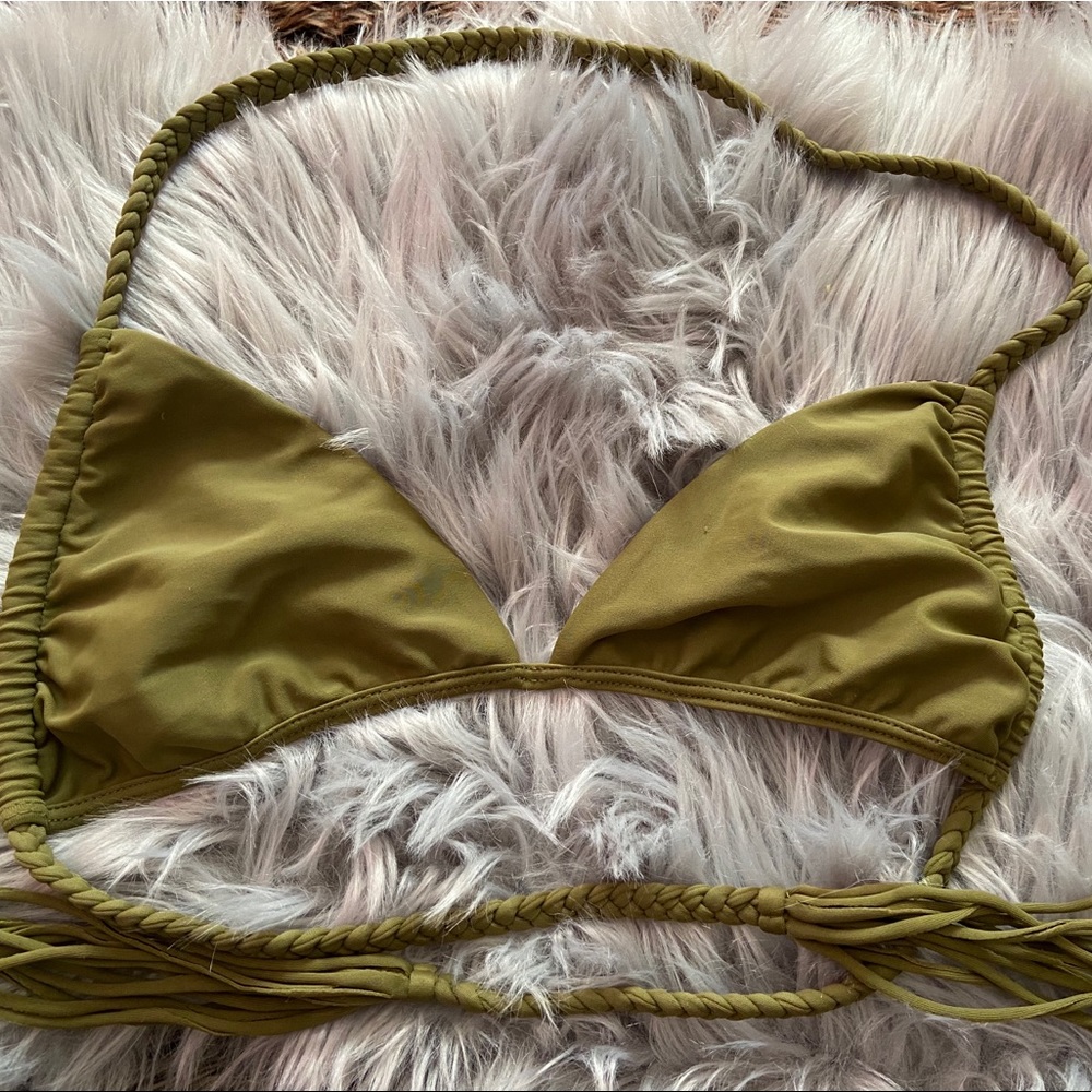 Acacia Haiku Olive Bikini Top